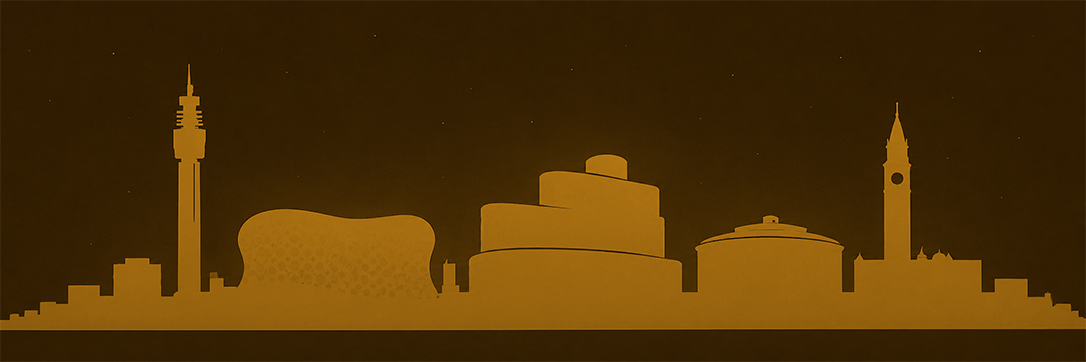 Birmingham skyline silhouette — BT Tower, Selfridges Bullring, Library of Birmingham, Rotunda